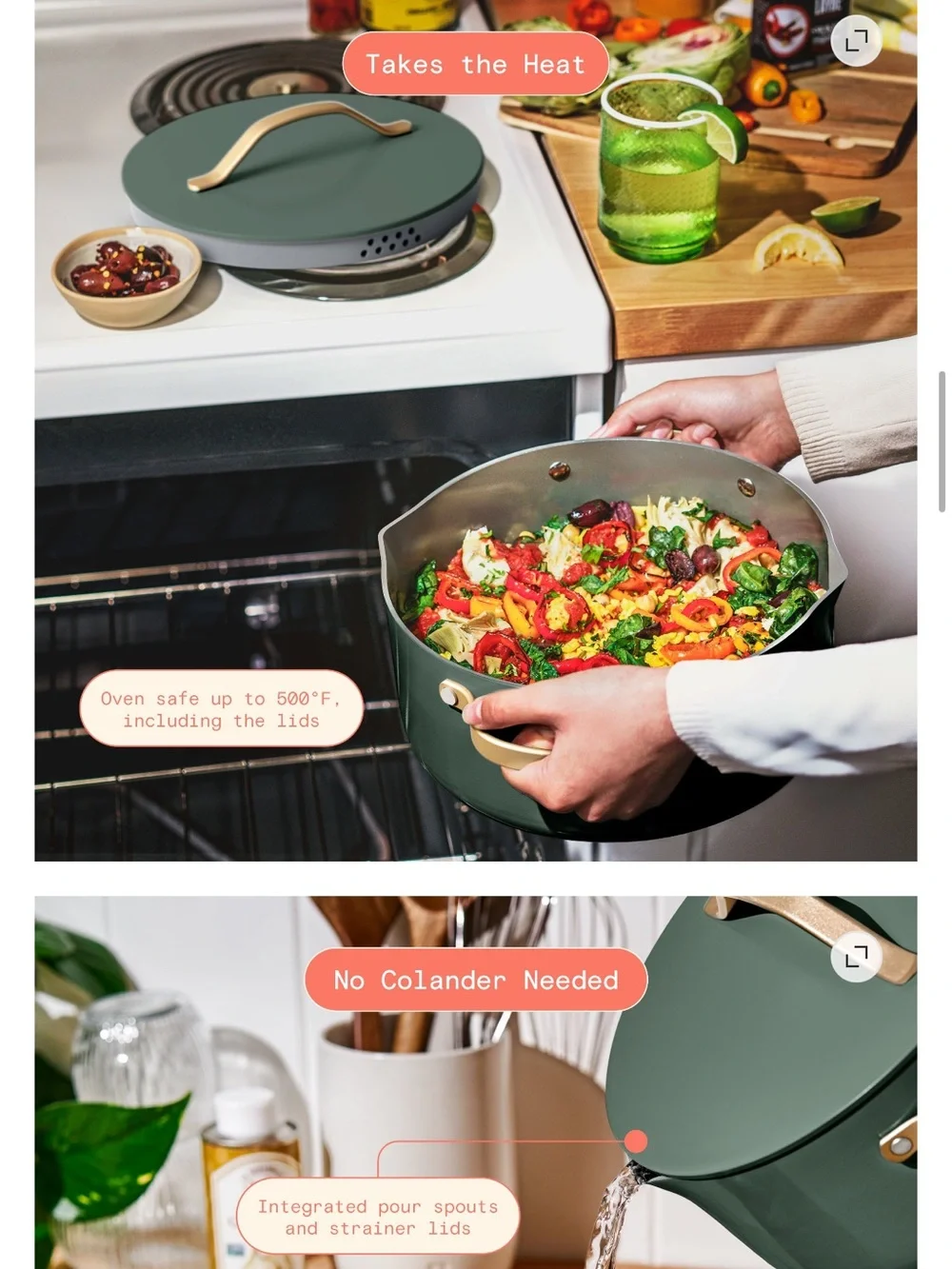 Beautiful 12-Piece Evergood Non-Toxic Ceramic Nonstick Coating Cookware Set